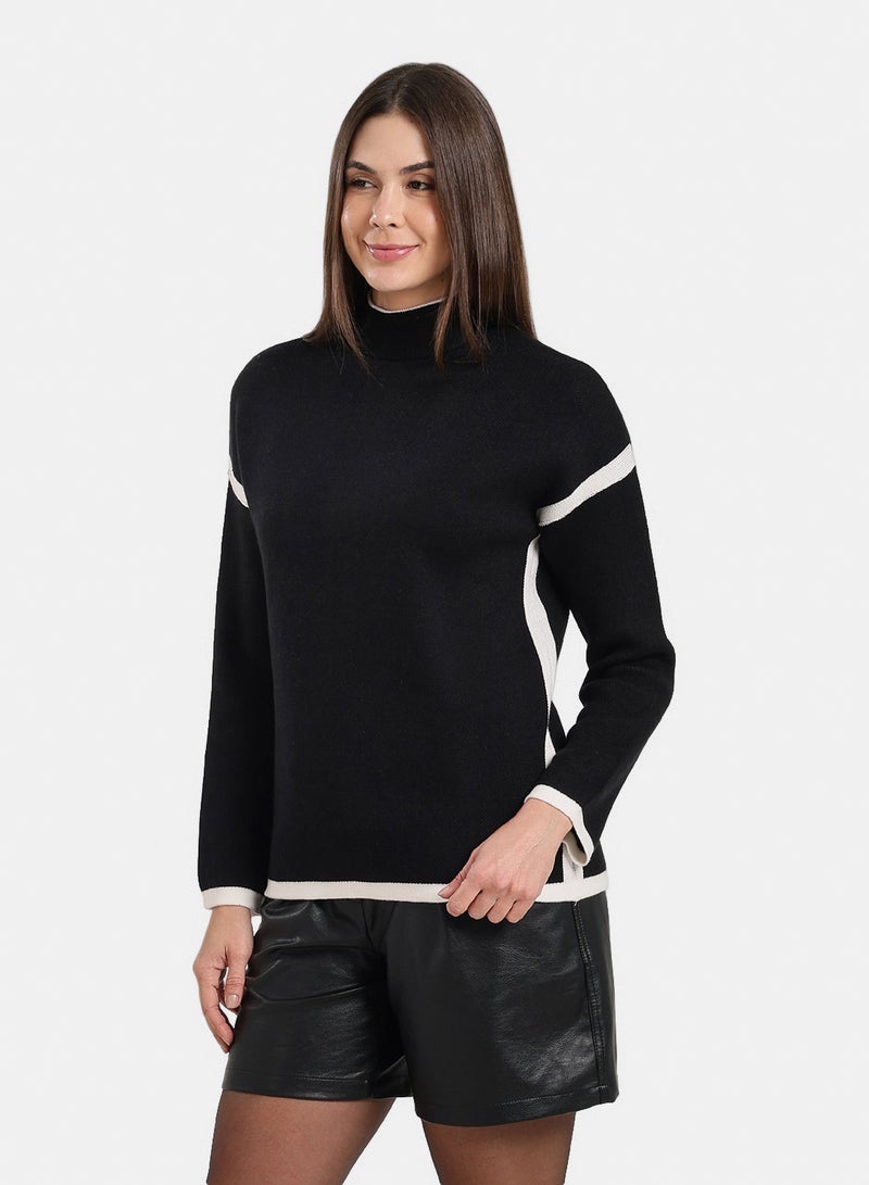Clue Contrast-Trim Wool Pullover - Image 2